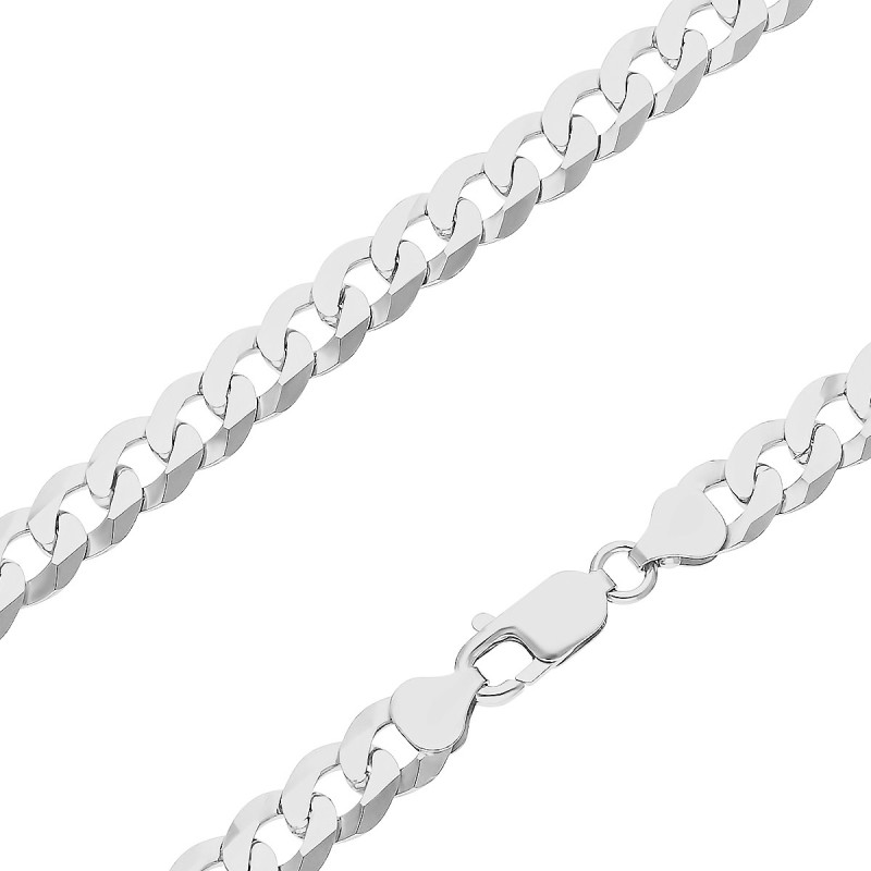 Srebrny łańcuszek 925 splot pancer 9 mm