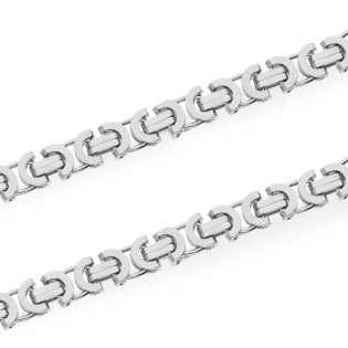 Łańcuszek srebrny splot bizantyna