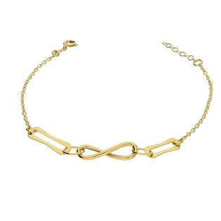 Bransoleta złota prostokąty i infinity/rolo M3-035 próba 585