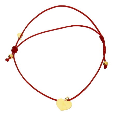 Bransoleta złota serce blask i kulki/zaciągana PW524 RE próba 375