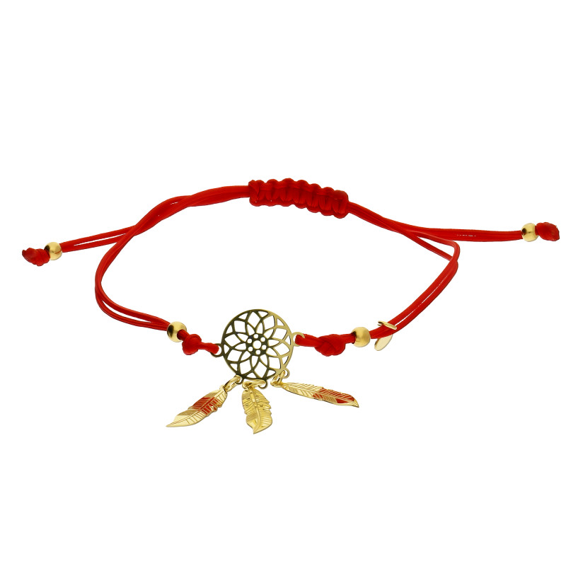 Bransoleta złota łapacz snów i kulki/zaciągana PW525 RE próba 375