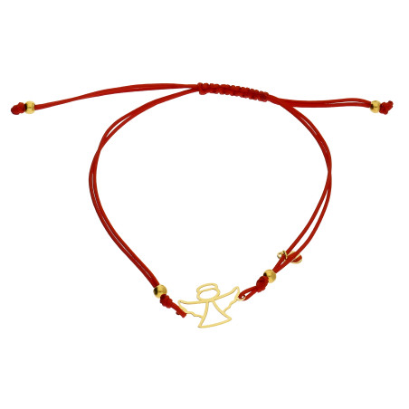 Bransoleta złota anioł ramka i kulki/zaciągana PW528 RE próba 375