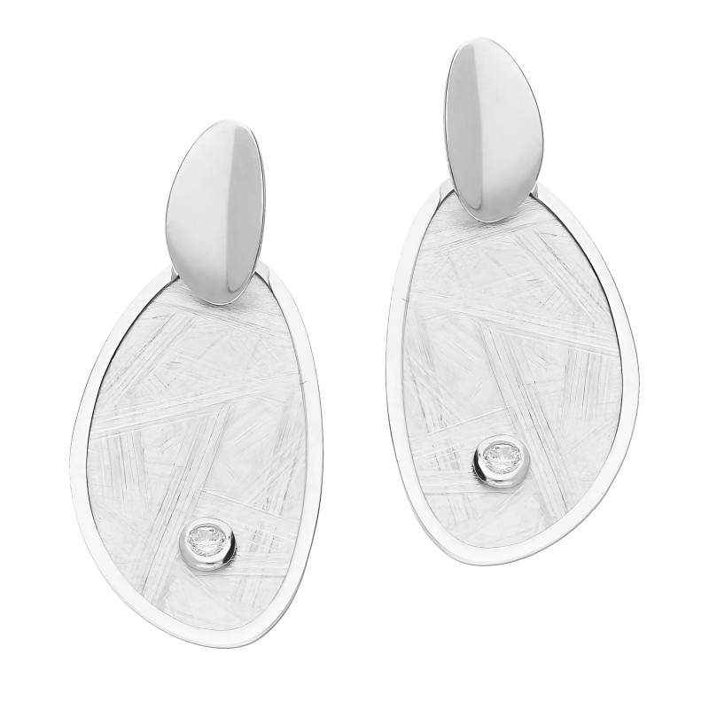 Kolczyki srebrne owal szczotkowany i owal blask/sztyft M3-001 ROD próba 925