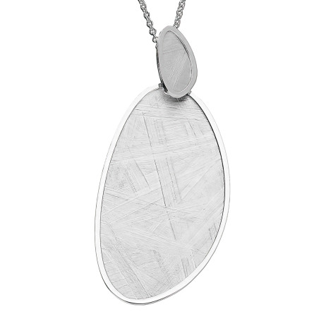 Naszyjnik srebrny szczotkowane owale/rolo M3-002 ROD próba 925