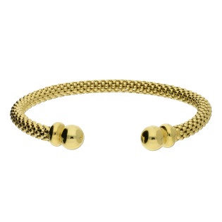 Bransoleta pozłacana bangla splot coreana i kulki M3-017 GOLD próba 925