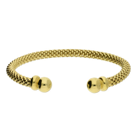 Bransoleta pozłacana bangla splot coreana i kulki M3-017 GOLD próba 925
