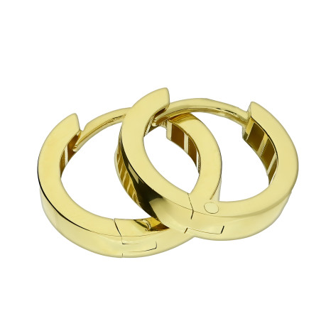 Kolczyki złote kółka blask 11mm /zatrzask OL FZE130-3mm próba 585