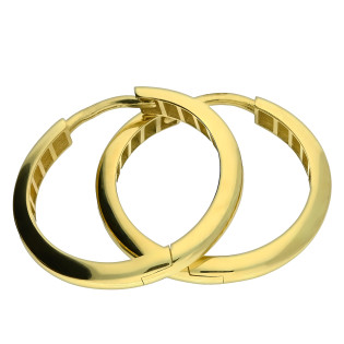 Kolczyki złote kółka półokrągłe 20mm/zatrzask OL FZE132-3mm próba 585