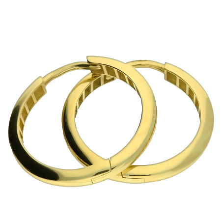 Kolczyki złote kółka półokrągłe 20mm/zatrzask OL FZE132-3mm próba 585