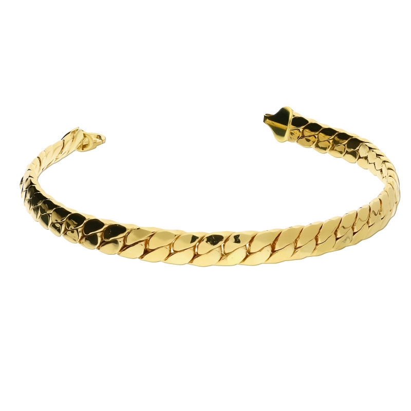 Bransoleta złota taśma płaska pancerka PY P10S-54B próba 375