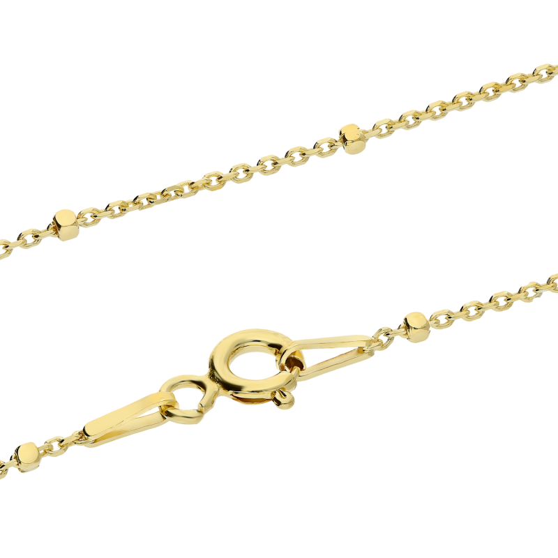 Łańcuszek pozłacany fantazja anker+kulka BC 1402-030 CUBE GOLD próba 925