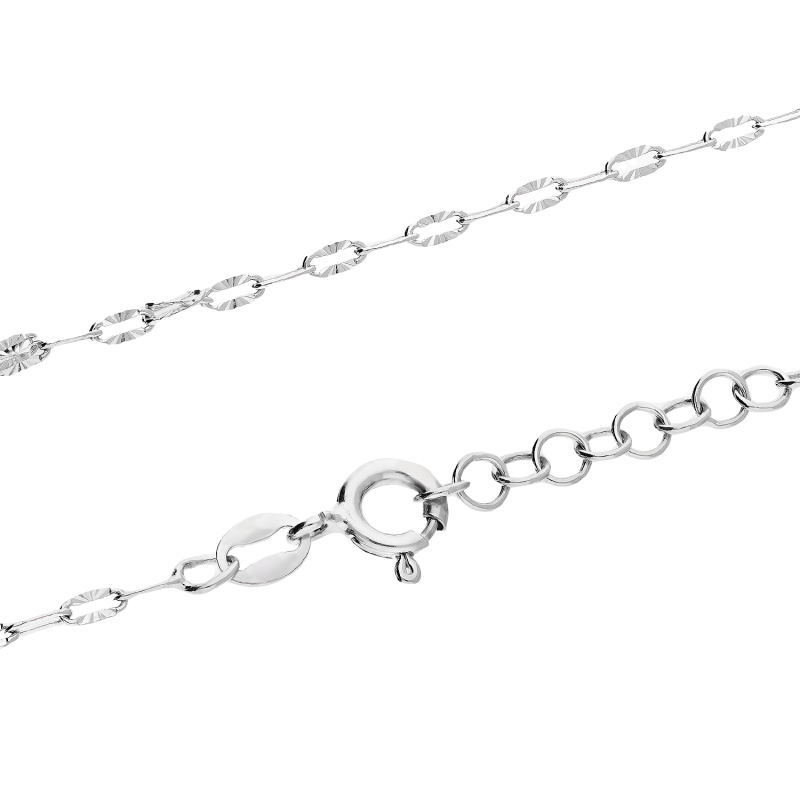 Łańcuszek srebrny fantazja i anker long grawerowany BC 1KFD040RRDS próba 925