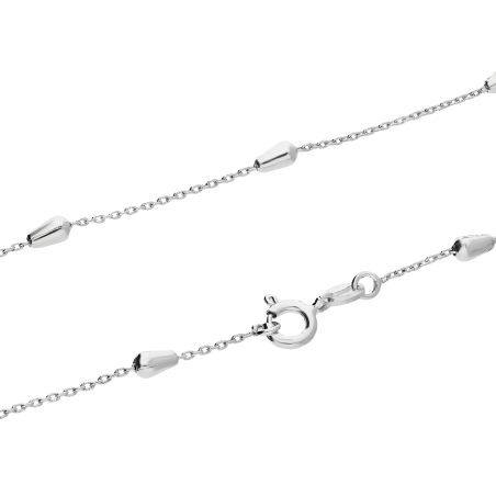 Łańcuszek srebrny fantazja rolo i krople BC 585-015 BR ROD próba 925