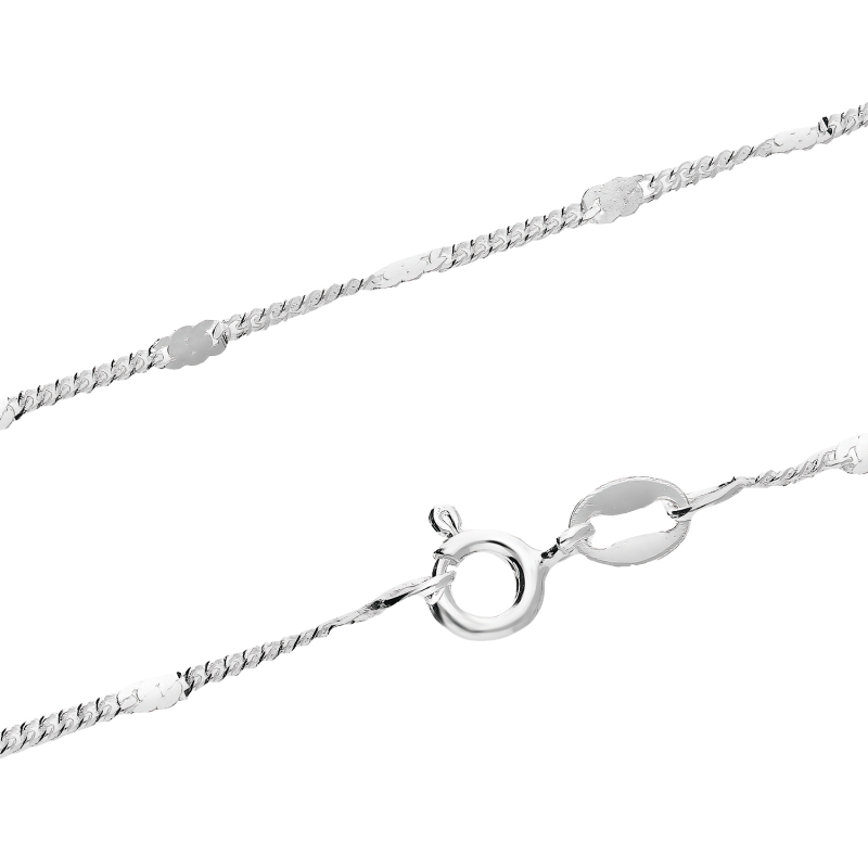 Łańcuszek srebrny fantazja pancer+blaszka BC 1100-035 próba 925