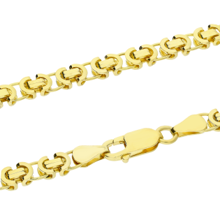 Łańcuszek pozłacany bizantyna BC 1810-100 GOLD próba 925