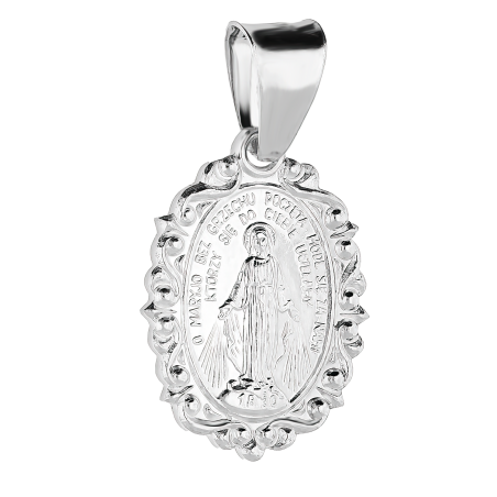 Medalik srebrny Niepokalana w owalu MV M023 rod próba 925