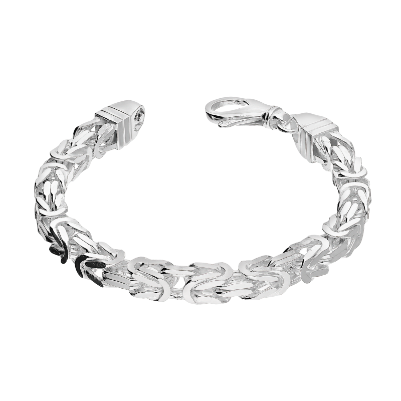 Bransoleta srebrna splot królewski 7mm