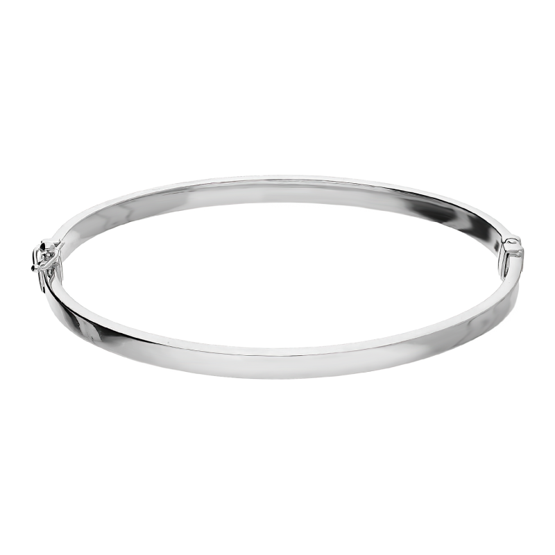 Bransoleta srebrna typu bangle z bocznym zapięciem szufladkowym próba 925