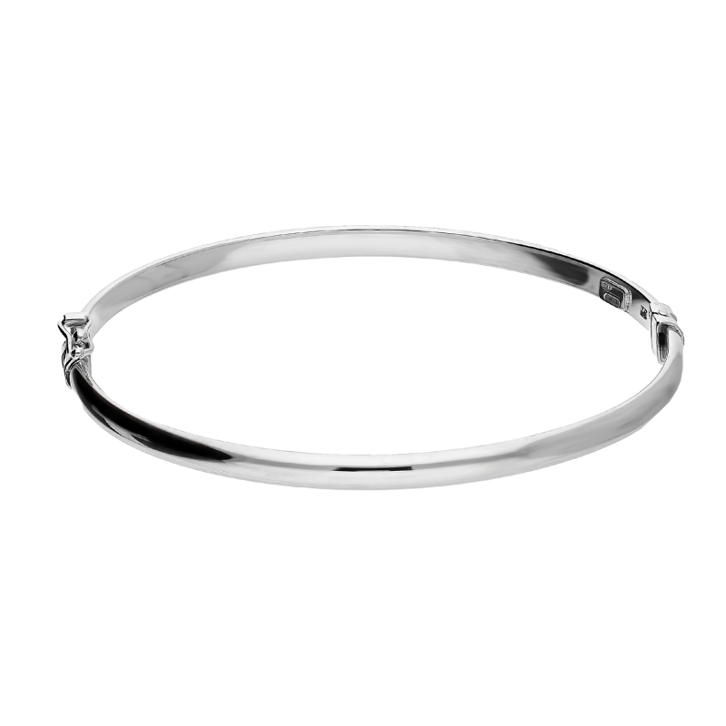 Bransoleta srebrna bangla gładka półokrągła 4mm/szufladka NI BRN25844 ROD próba 925