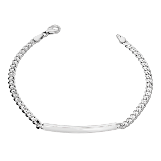 Bransoleta srebrna pancer blaszka NI BRTG100 ROD próba 925