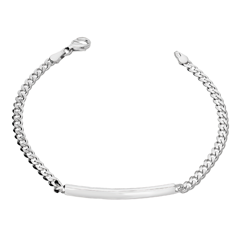 Bransoleta srebrna pancer blaszka NI BRTG100 ROD próba 925