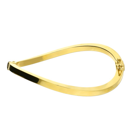 Bransoleta bangle gładka 4mm kwadr. wygięta M3-020 GOLD próba 925