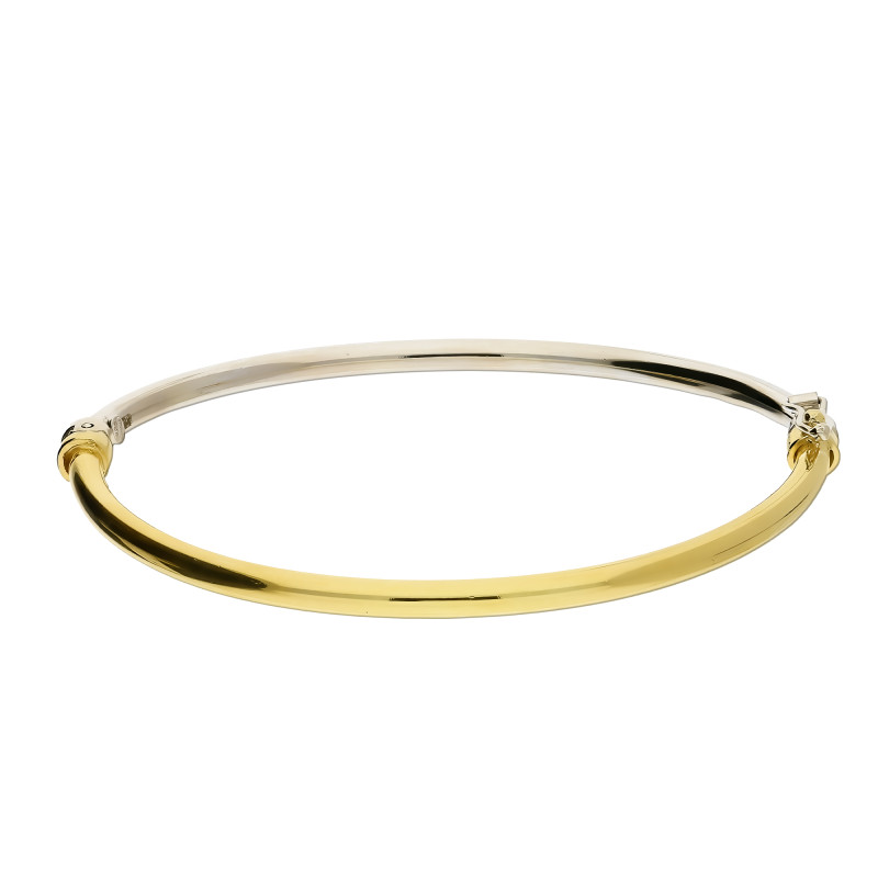 Bransoleta pozłacana bangla gładka okrągła M3-044 próba 925