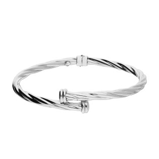 Bransoleta srebrna bangla skręcana okrągła M3-055 ROD próba 925