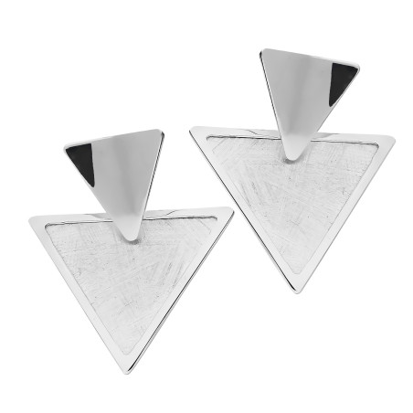 Srebrne kolczyki trójkąty sztyft pr. 925 - JubilerSezam.pl