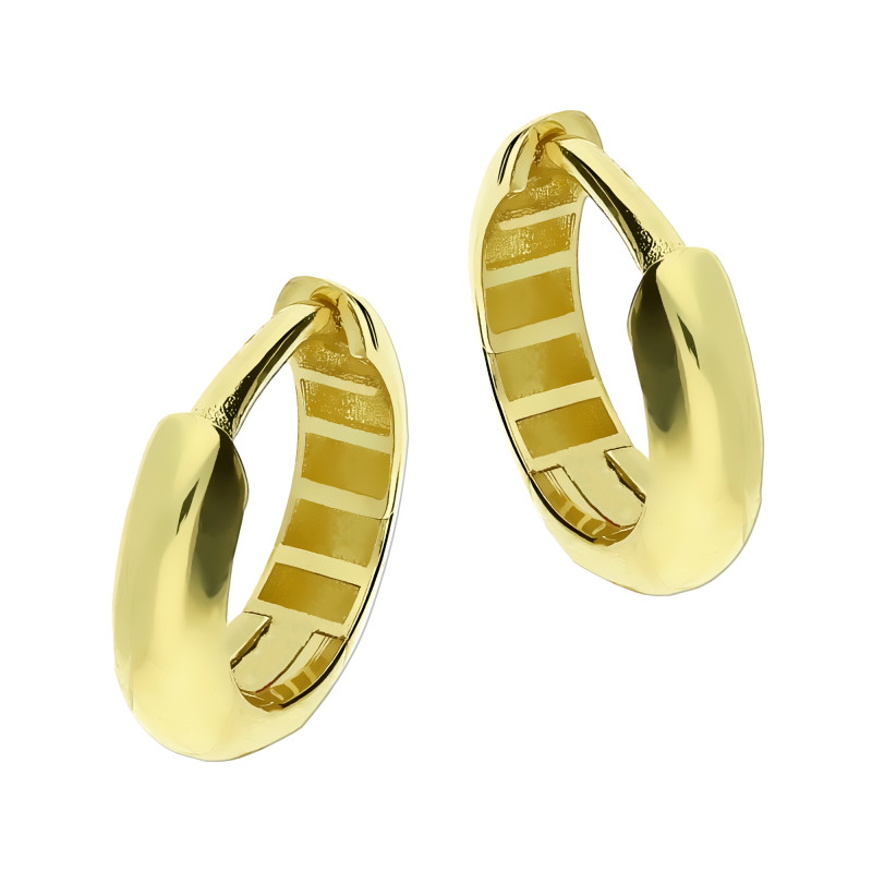 Kolczyki złote kółka blask 8 mm/zatrzask OL FZE119-3mm próba 585