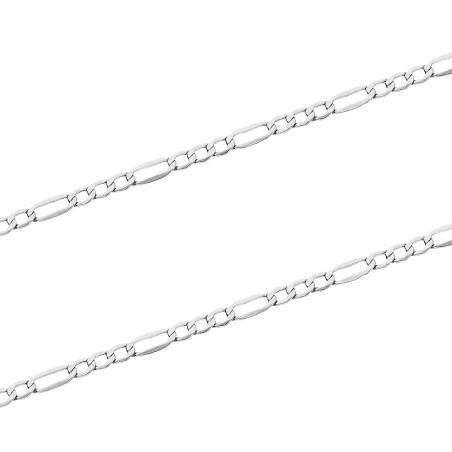 Srebrny łańcuszek Figaro pr. 925 - JubilerSezam.pl