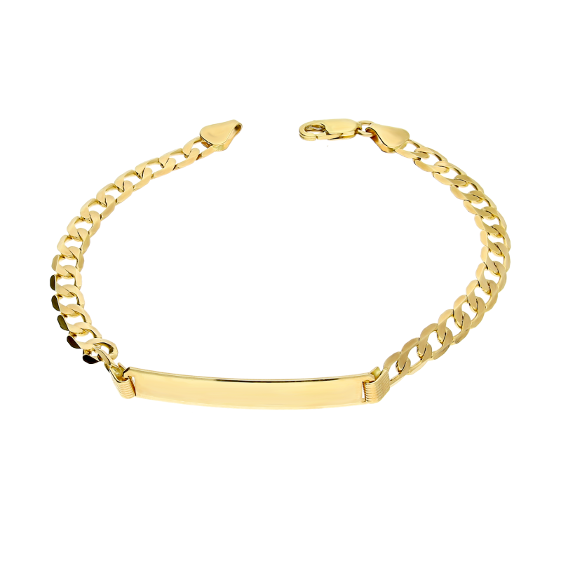 Bransoleta złota prostokątna blaszka z pełną pancerką