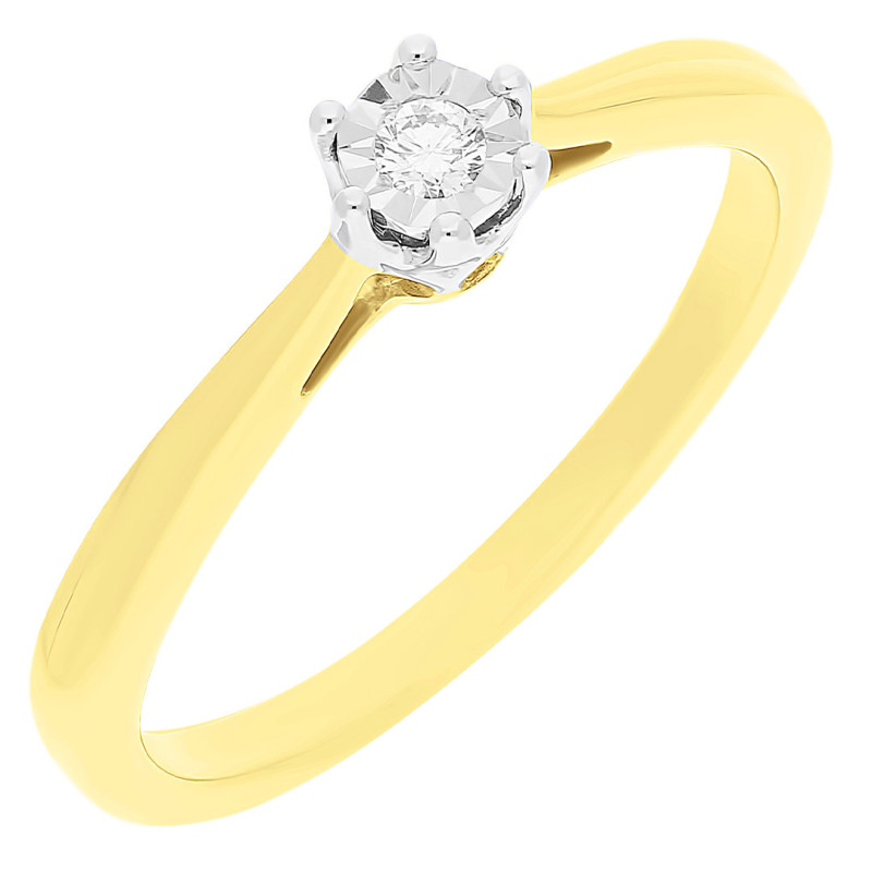 Pierścionek zaręczynowy ROYAL z diamentem  NF JRI-1176-05 próba 585