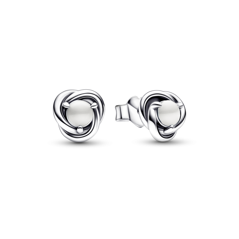 Kolczyki sztyfty Pandora Przezroczysty symbol wieczności PE 292335C01