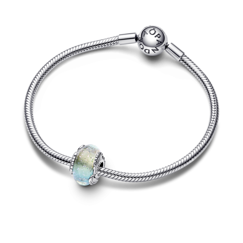 Charms Murano Zakrzywione Pióro - Wielokolorowe Szkło - JubilerSezam.pl