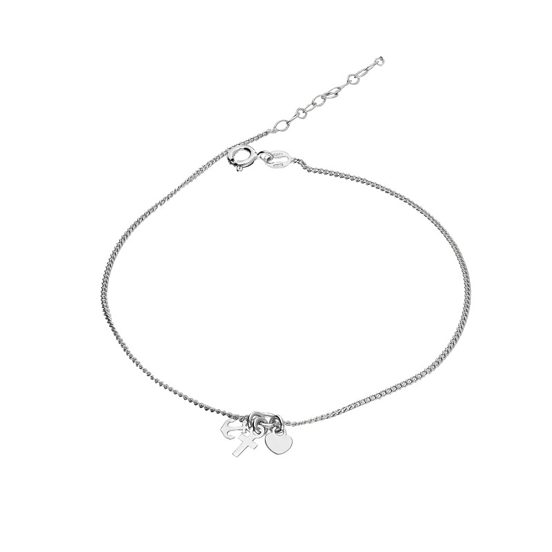 Bransoleta srebrna na nogę wiara nadzieja miłość NI CA1936 wiara-nadzieja-miłość próba 925