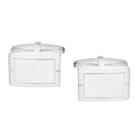 Srebrne spinki do mankietów prostokątne pr. 925 - JubilerSezam.pl