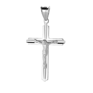 Krzyżyk srebrny z wizerunkiem Pana Jezusa MV GKD036 rod próba 925