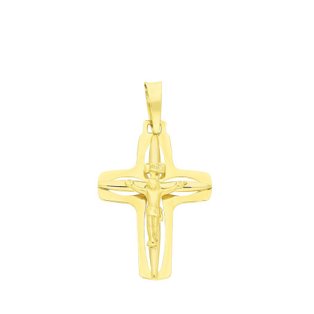 Krzyżyk złoty wizerunek ażur ram.obłe OS C-351 próba 585