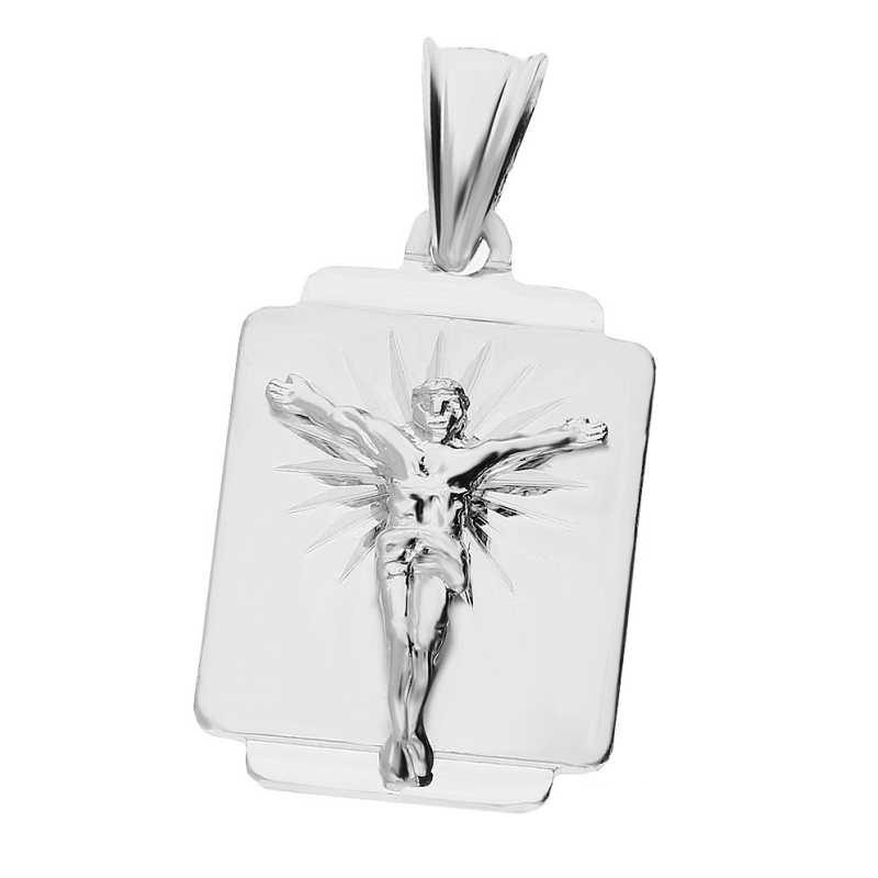 Medalik srebrny blaszka z Panem Jezusem MV MD482 próba 925