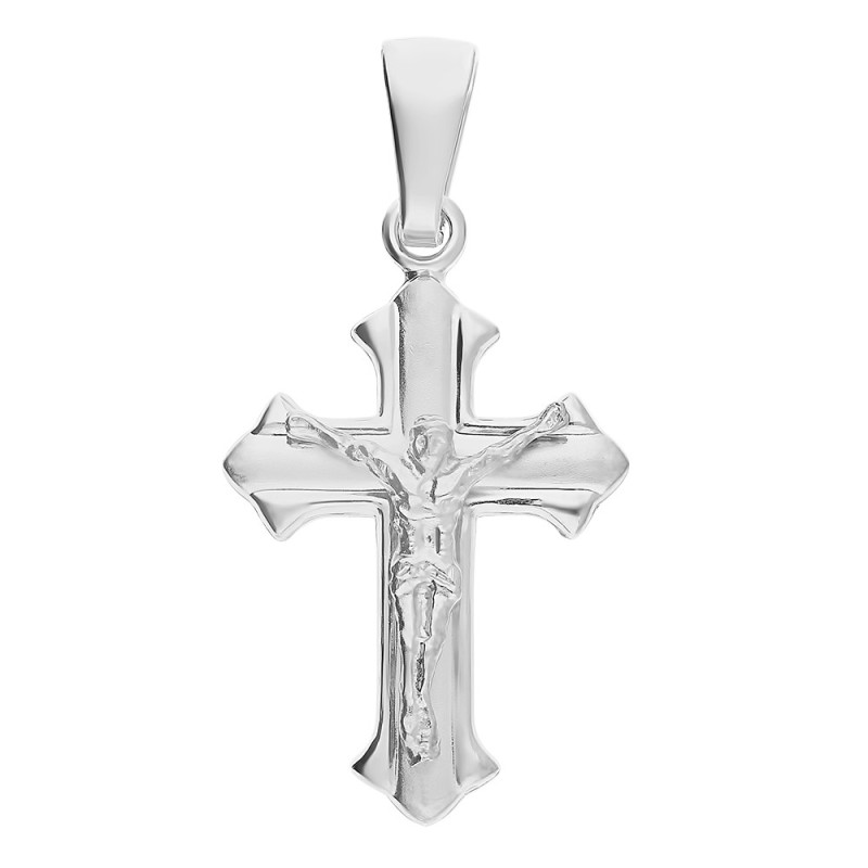 Krzyżyk srebrny z wizerunkiem Pana Jezusa PW NI403 rod próba 925