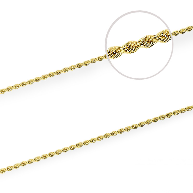 Złoty łańcuszek Korda pr. 585 - JubilerSezam.pl