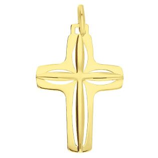 Krzyżyk złoty ażurowy gładki  OS C-356 próba 585