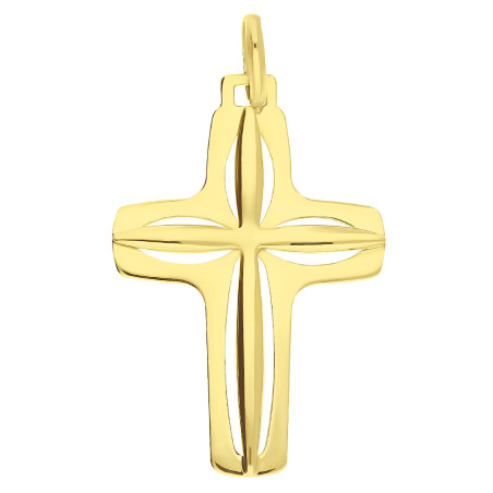 Krzyżyk złoty ażurowy gładki  OS C-356 próba 585