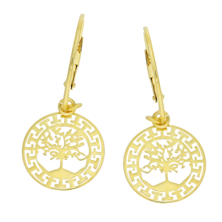 Pozłacane Kolczyki Drzewo Życia Srebro 925 - JubilerSezam.pl