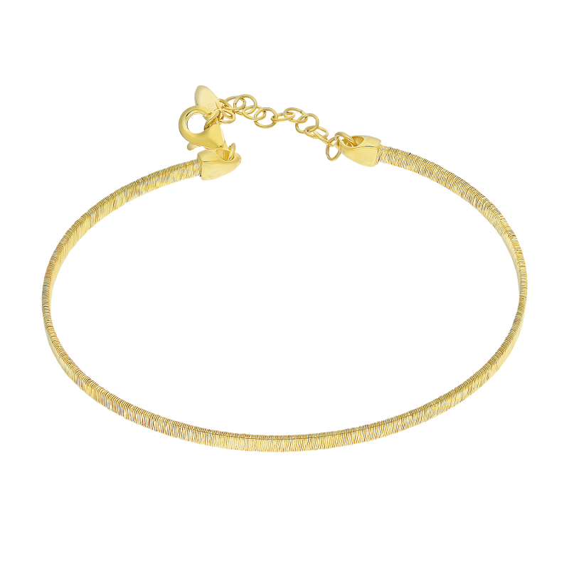 Bransoleta pozłacana sprężysty satynowy pasek/rolo RT BR21981 GOLD próba 925