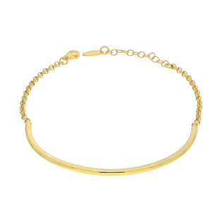 Bransoleta pozłacana półsztywna z wypukłą rurką/rolo RT BR26645-M GOLD próba 925