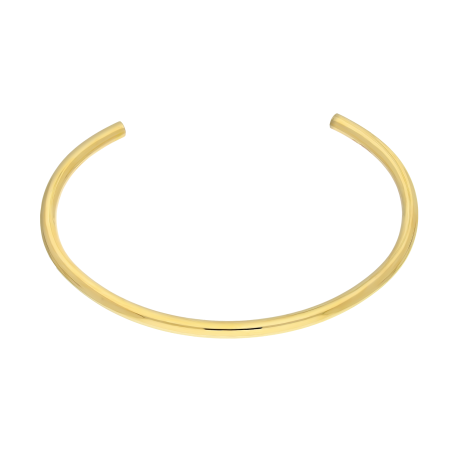 Bransoletka bangla otwarta gładka ze srebra