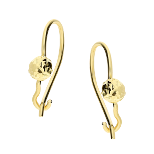 Kolczyki złote grawerowane kulki 4mm AR BSC4-DCSTBE13832-4MM-DC-3 próba 585