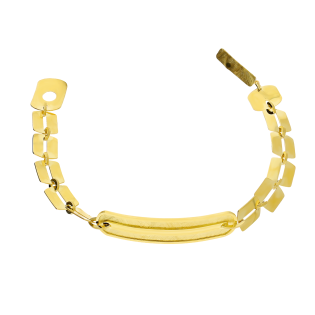 Bransoleta pozłacana prostokąt i kwadraty M3-009 GOLD próba 925